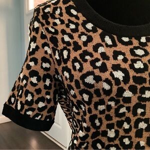 NWOT Michael Kors Leopard Print Sweater Spring SS Sweater